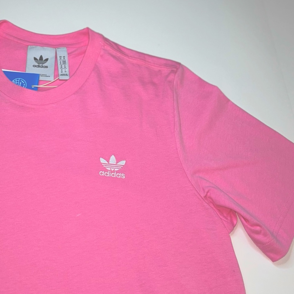 Pink Adidas Men's Trefoil Essentials Short Sleeve T-Shirt